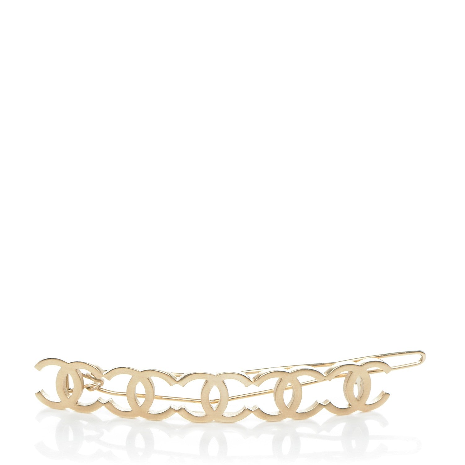 Chanel Metal CC Hair Clip Barrette Gold 1 of 4