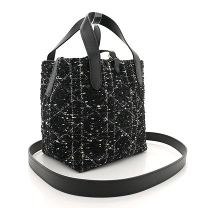 Christian Dior Tweed Cannage Small Vertical Toujours Black 3 of 9