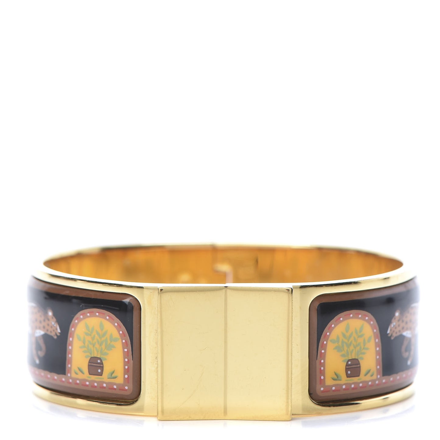 Enamel Printed Wide Loquet Bracelet