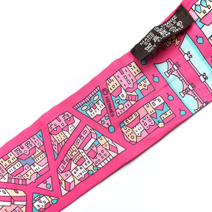 Hermes Silk Rive Droite Rive Gauche Twilly 3 of 5