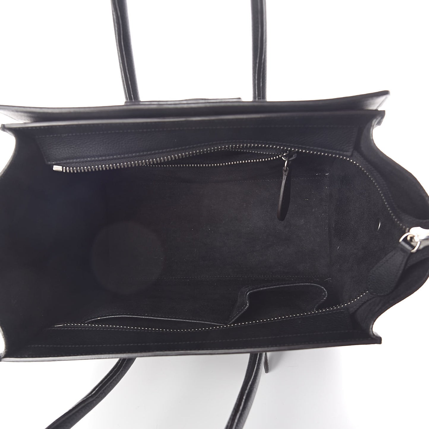 Drummed Calfskin Micro Luggage Black
