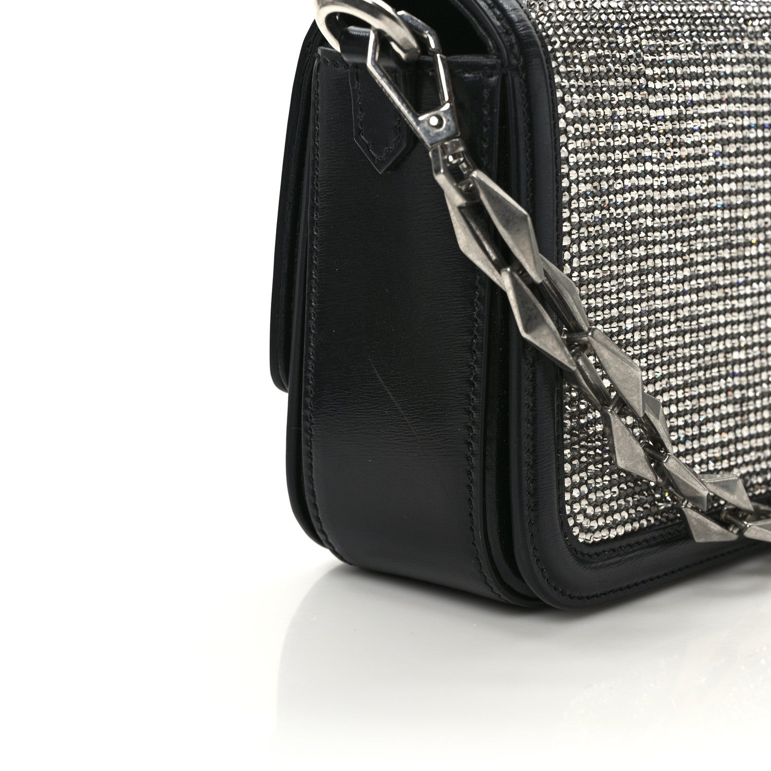 Jimmy Choo Calfskin Crystal Diamond Crossbody Black 11 of 11
