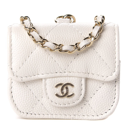 Chanel Caviar Quilted Airpods Pro Case White 1 of 9