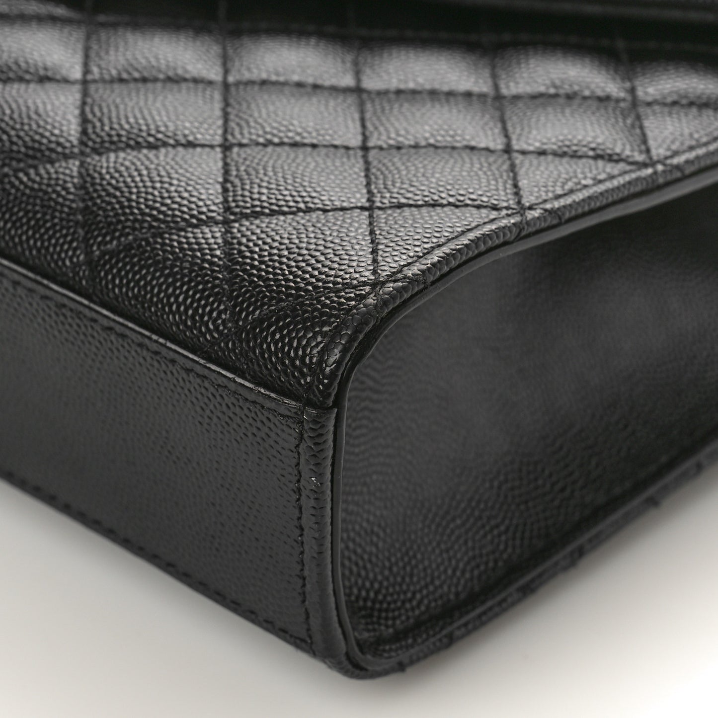 Grain De Poudre Textured Mixed Matelasse Triquilt Medium Monogram Satchel Black