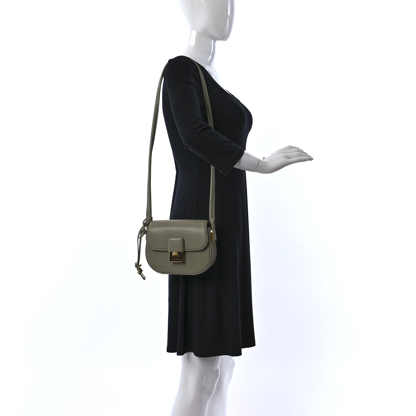 Calfskin Mini Desiree Crossbody Bag Travertine