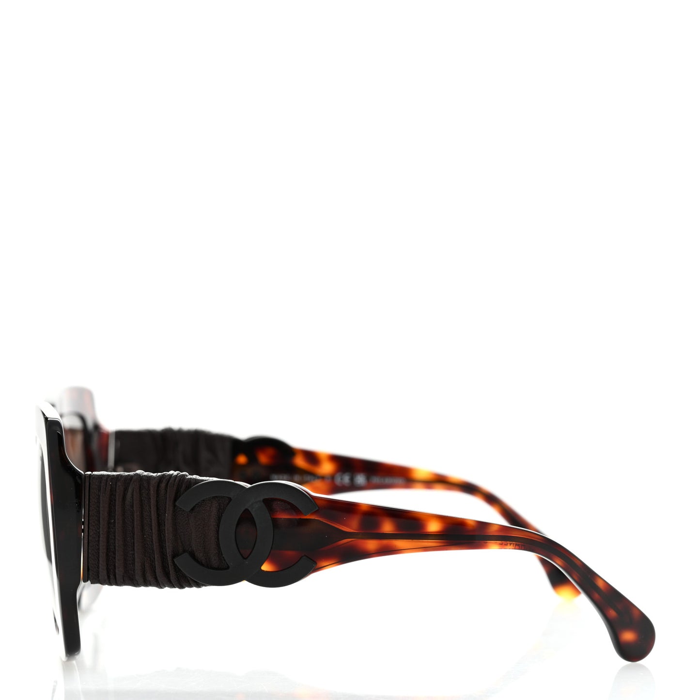 Acetate Calfskin Polarized Square Sunglasses 5474-Q Tortoise