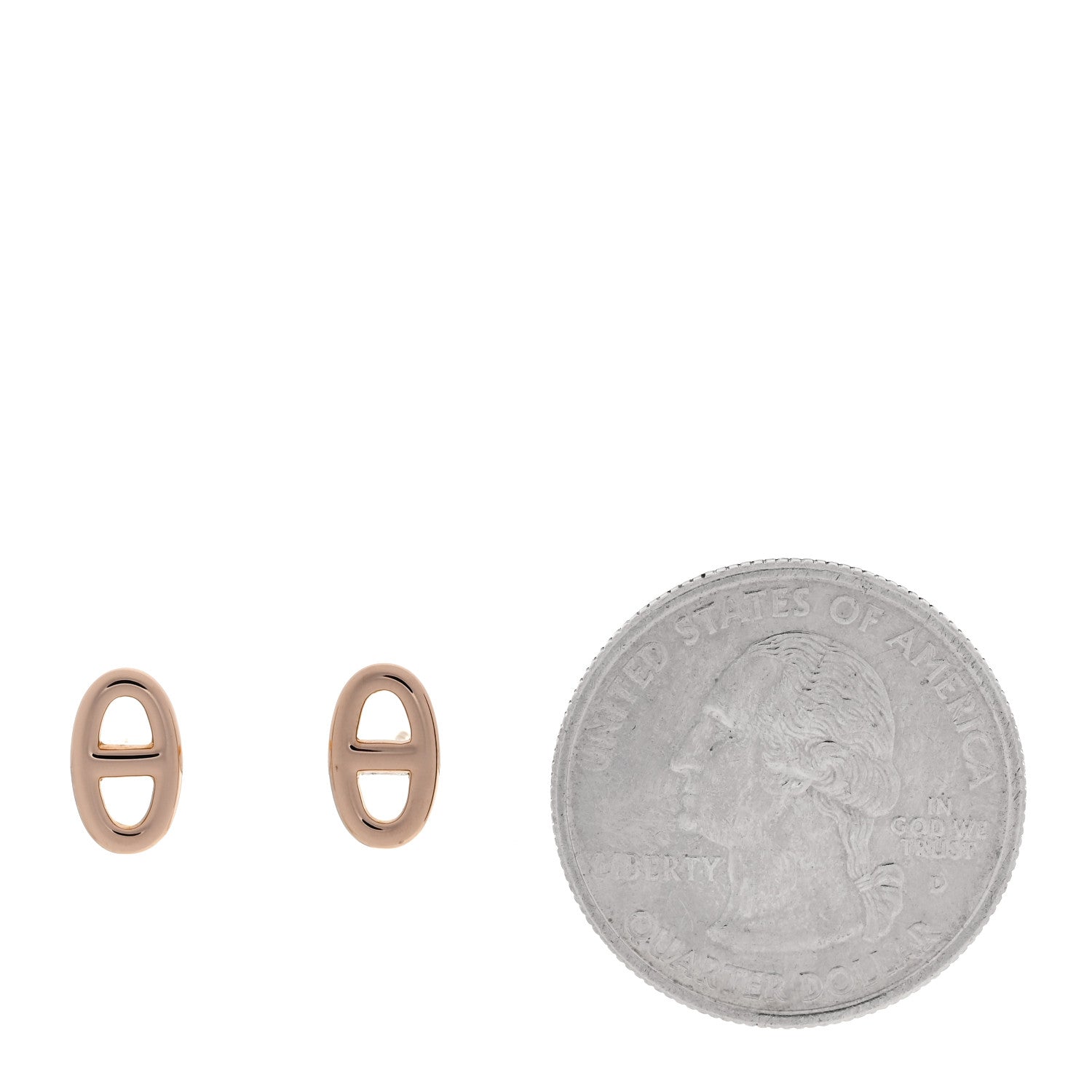 Hermes 18K Rose Gold TPM Farandole Stud Earrings 2 of 6