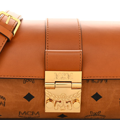 MCM Visetos Small Tracy Crossbody Bag Cognac 7 of 9