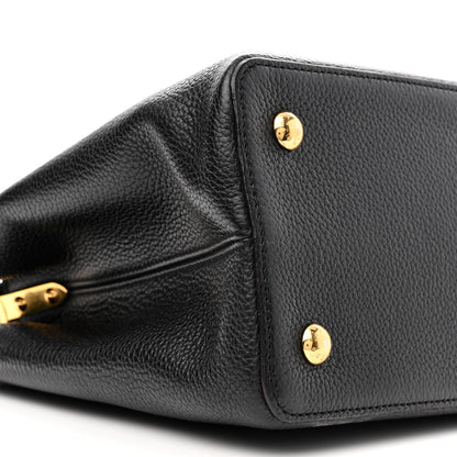 Louis Vuitton Taurillon Capucines MM Black Fuchsia 11 of 16