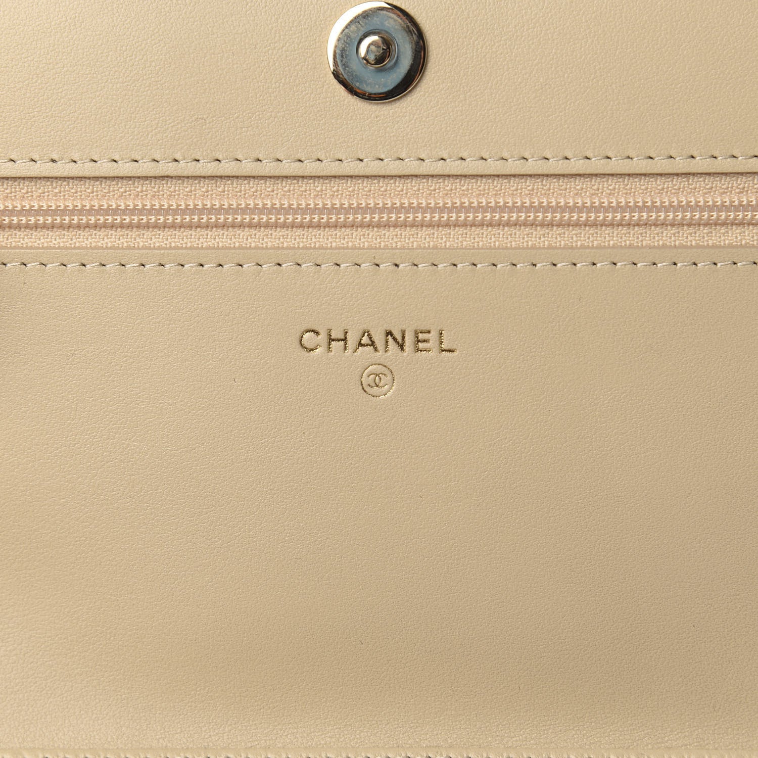 Chanel Tweed Shearling Quilted Wallet On Chain WOC Beige Black 6 of 12