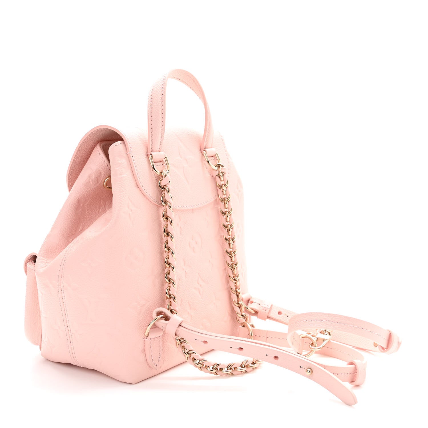 light pink louis vuitton backpack Backup Bicolore Rose Quartz Bicolor Monogram Empreinte Leather with its sturdy top handle Pre-loved Murray Backpack - 325