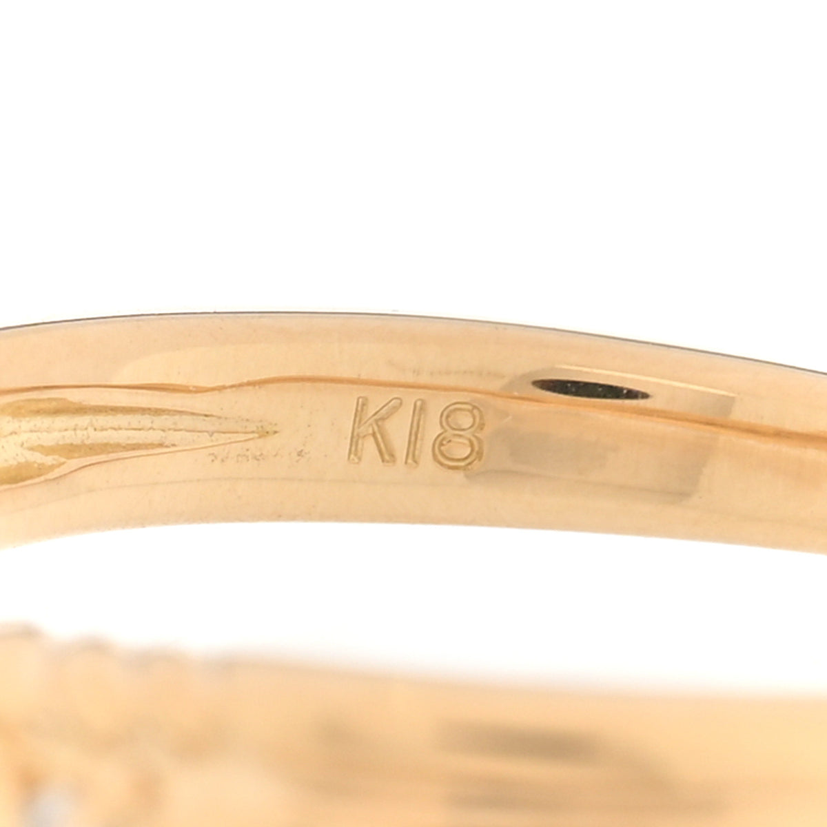 18K Yellow Gold Diamond .28ct Pear Cut Ring 52 6