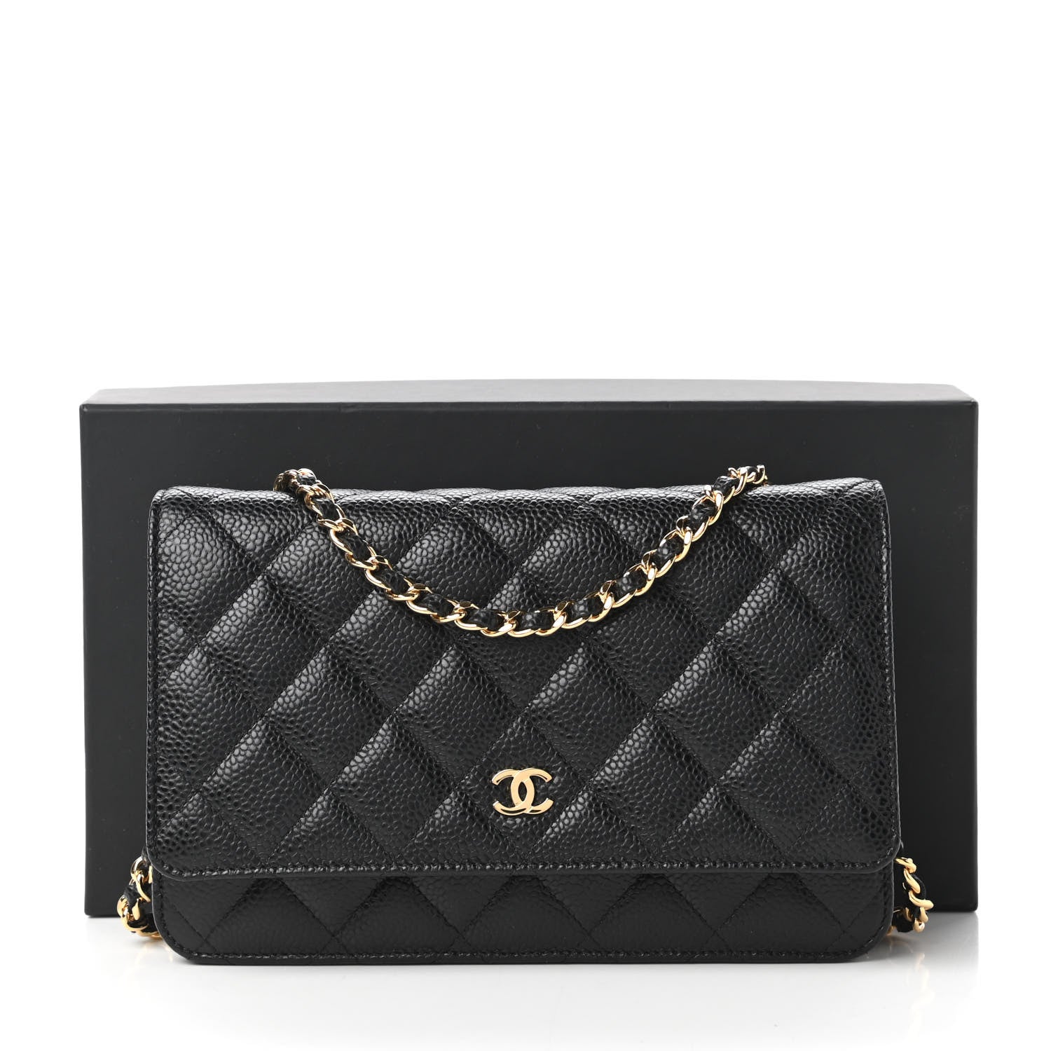 Chanel Caviar Quilted Wallet On Chain WOC Black 12 of 12
