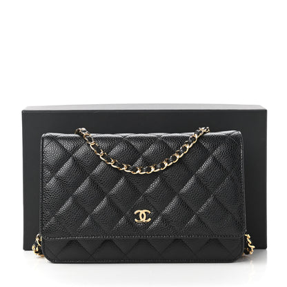 Chanel Caviar Quilted Wallet On Chain WOC Black 12 of 12