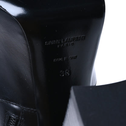 Saint Laurent Calfskin Mina Boots 38 Black 7 of 8