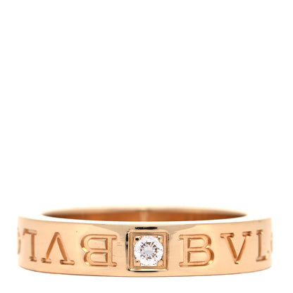 Bulgari 18K Yellow Gold Diamond B.Zero1 Essential Band Ring 49 4.75 1 of 8