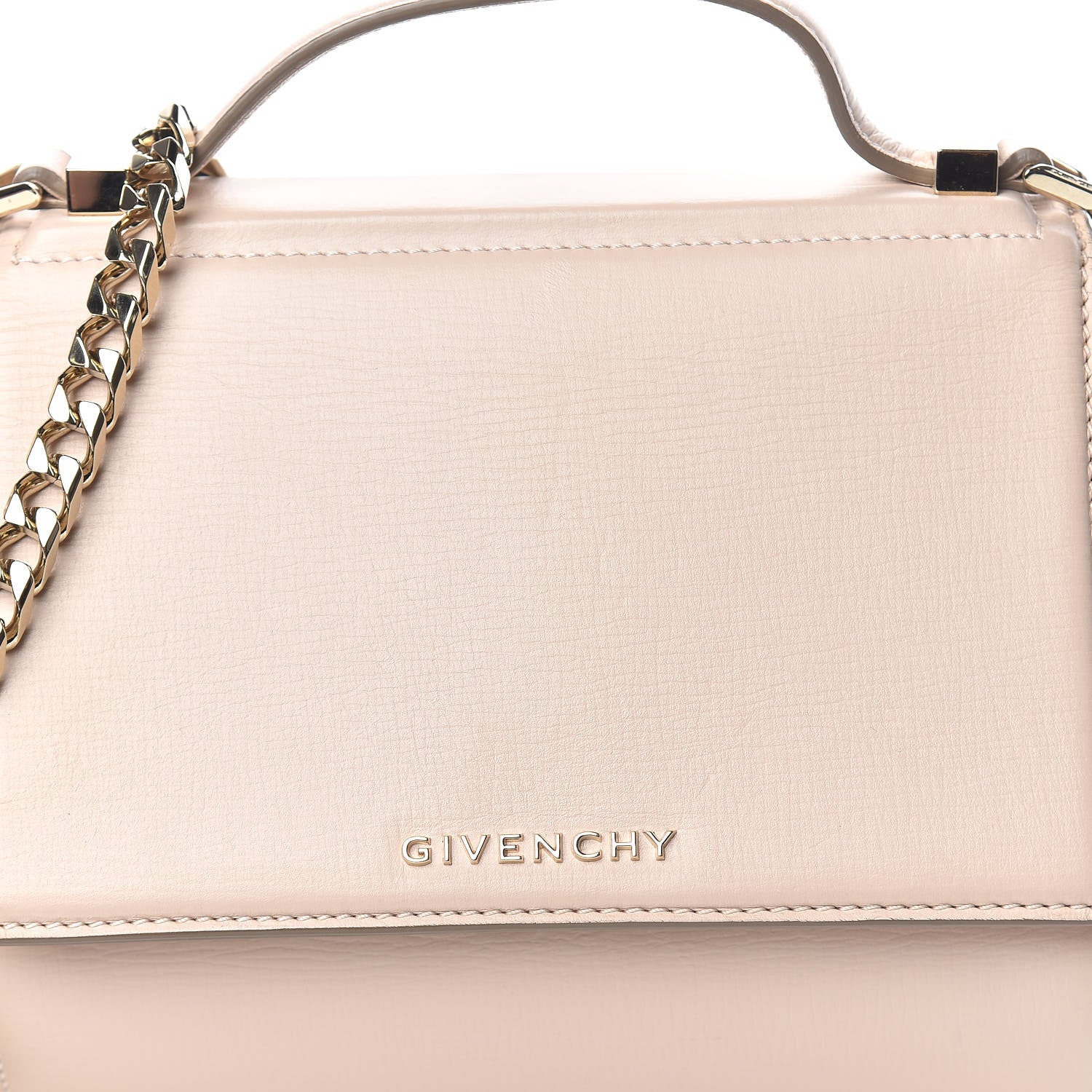 Givenchy Textured Calfskin Mini Pandora Box Chain Crossbody Bag Nude Pink 9 of 11