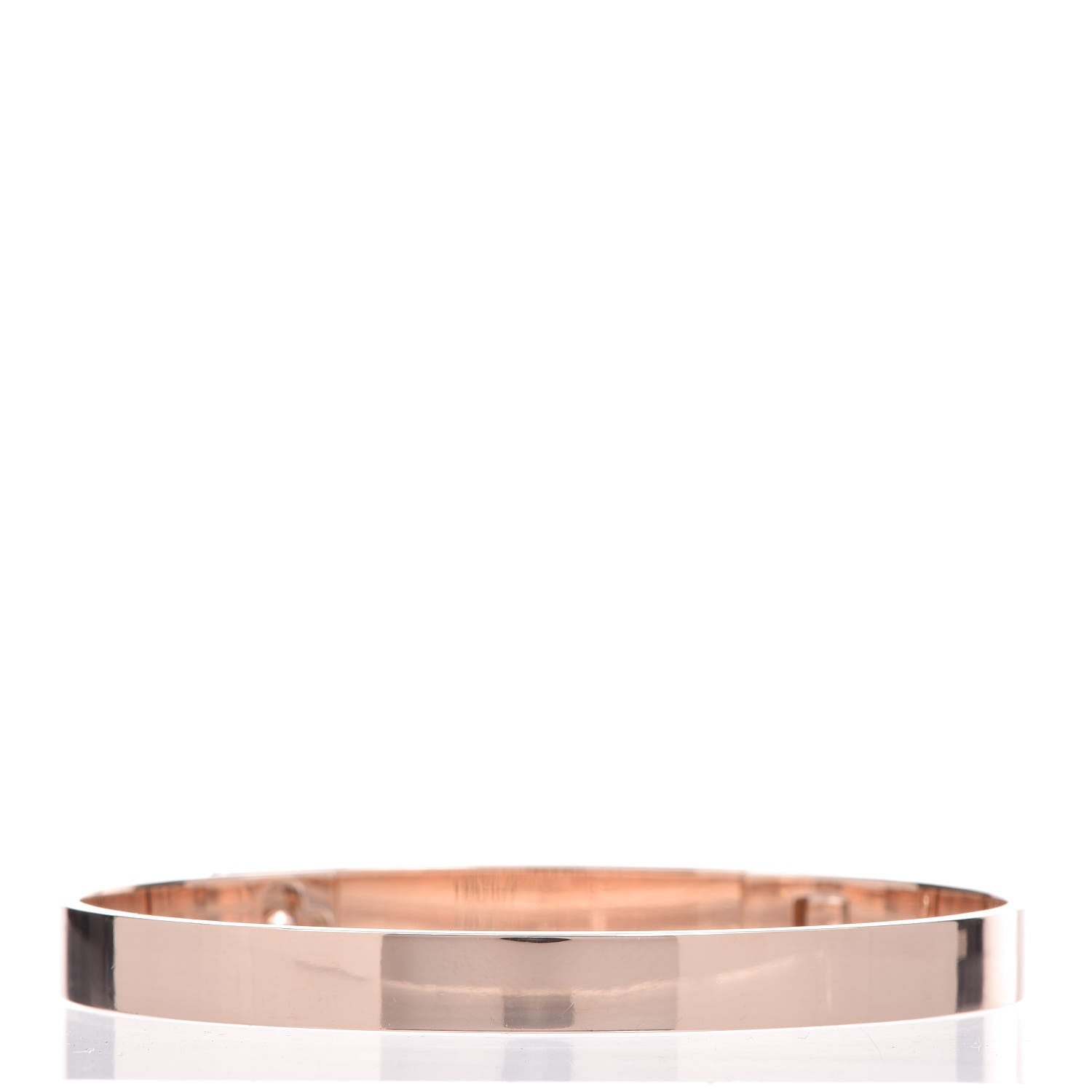 Hermes 18K Rose Gold PM Collier De Chien Bracelet SH 3 of 10