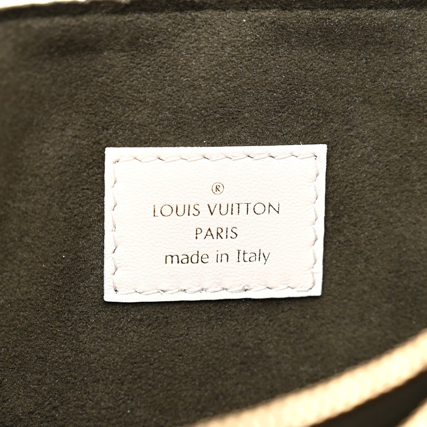 Lambskin Embossed Monogram Coussin PM Beige Cream