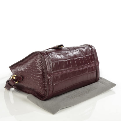 Alexander McQueen Cocco Soft Calfskin Small Skull Padlock Zip Around Tote Bordeaux 4 of 8