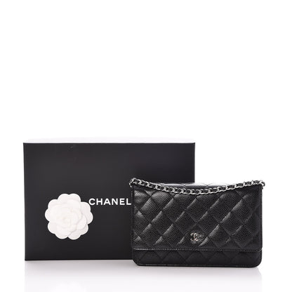 Chanel Caviar Quilted Wallet On Chain WOC Black 9 of 9