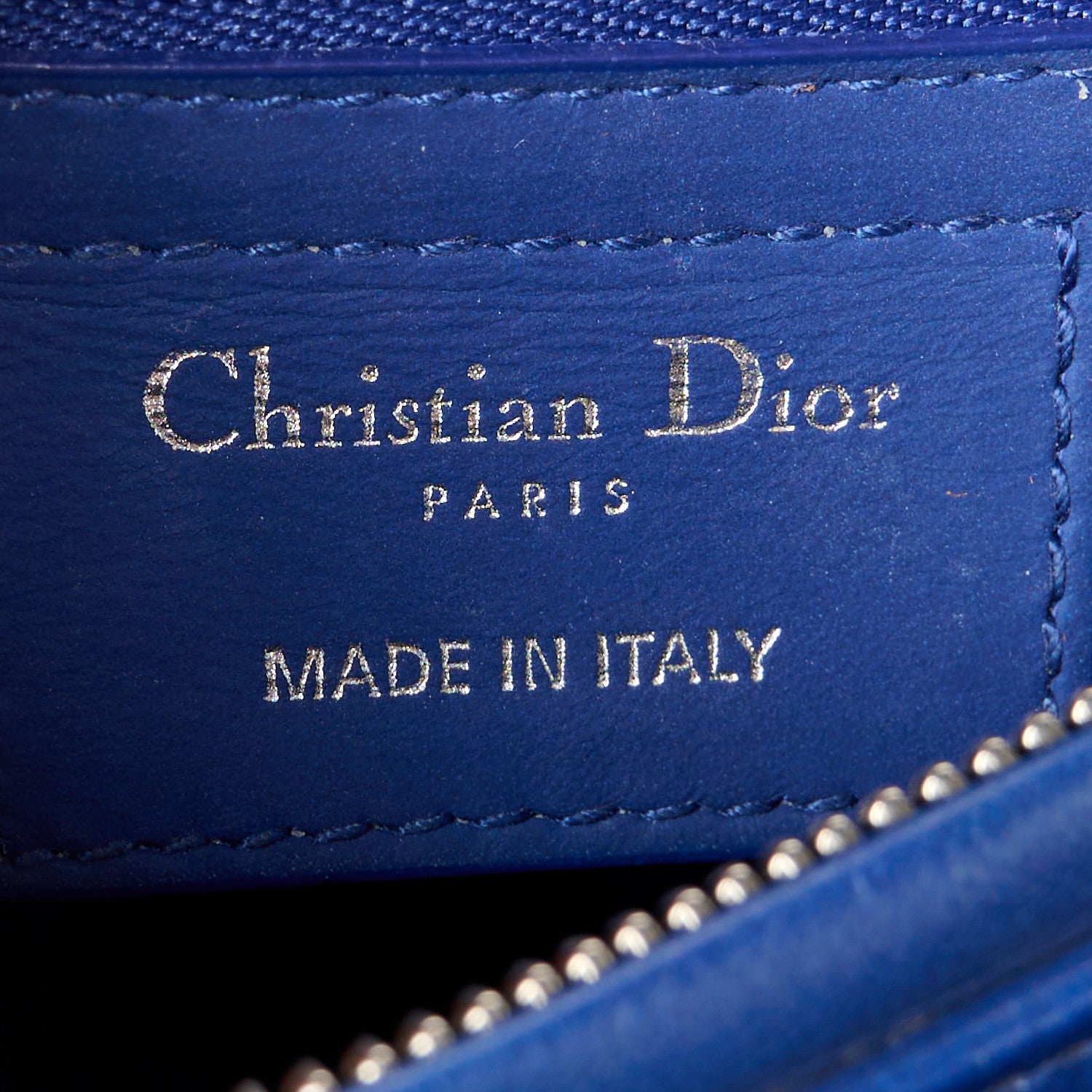 Christian Dior Ultra Matte Calfskin Embossed Cannage Medium Lady Dior Blue 6 of 11
