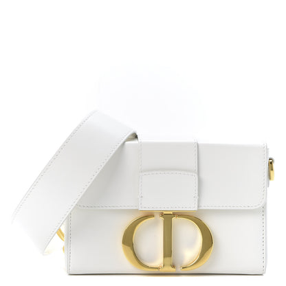 Christian Dior Smooth Calfskin 30 Montaigne Box Bag White 1 of 9