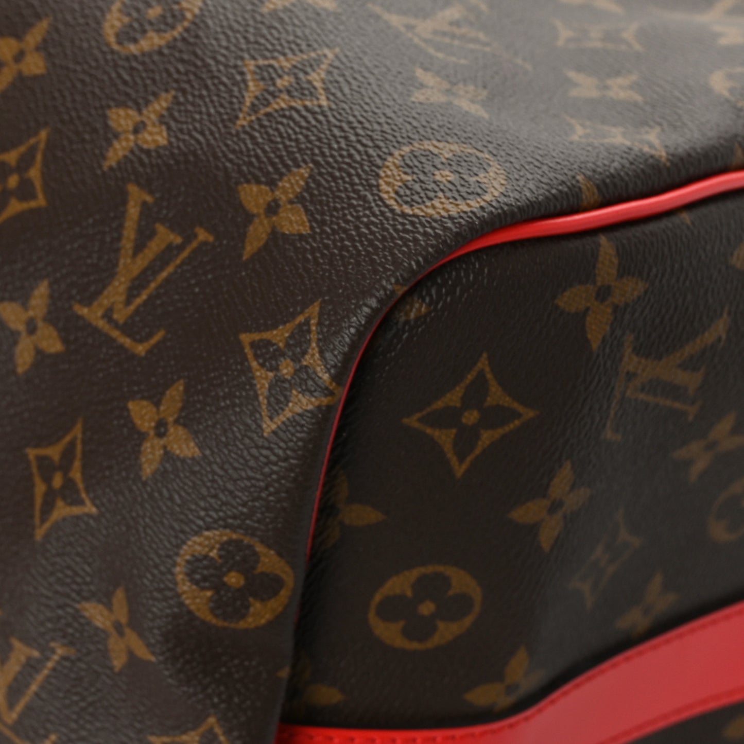 Calfskin Monogram Keepall Bandouliere 50 Coquelicot