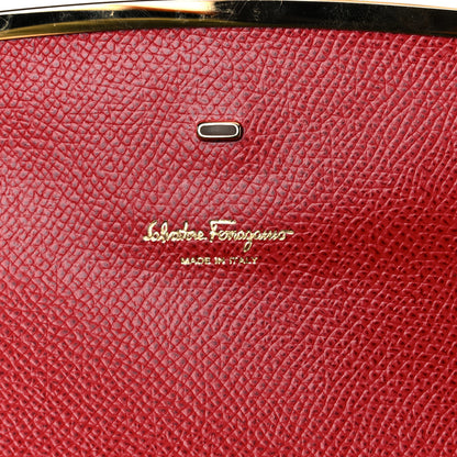 Salvatore Ferragamo Hammered Calfskin Mini Gancini Icona Bag Lipstick 6 of 9
