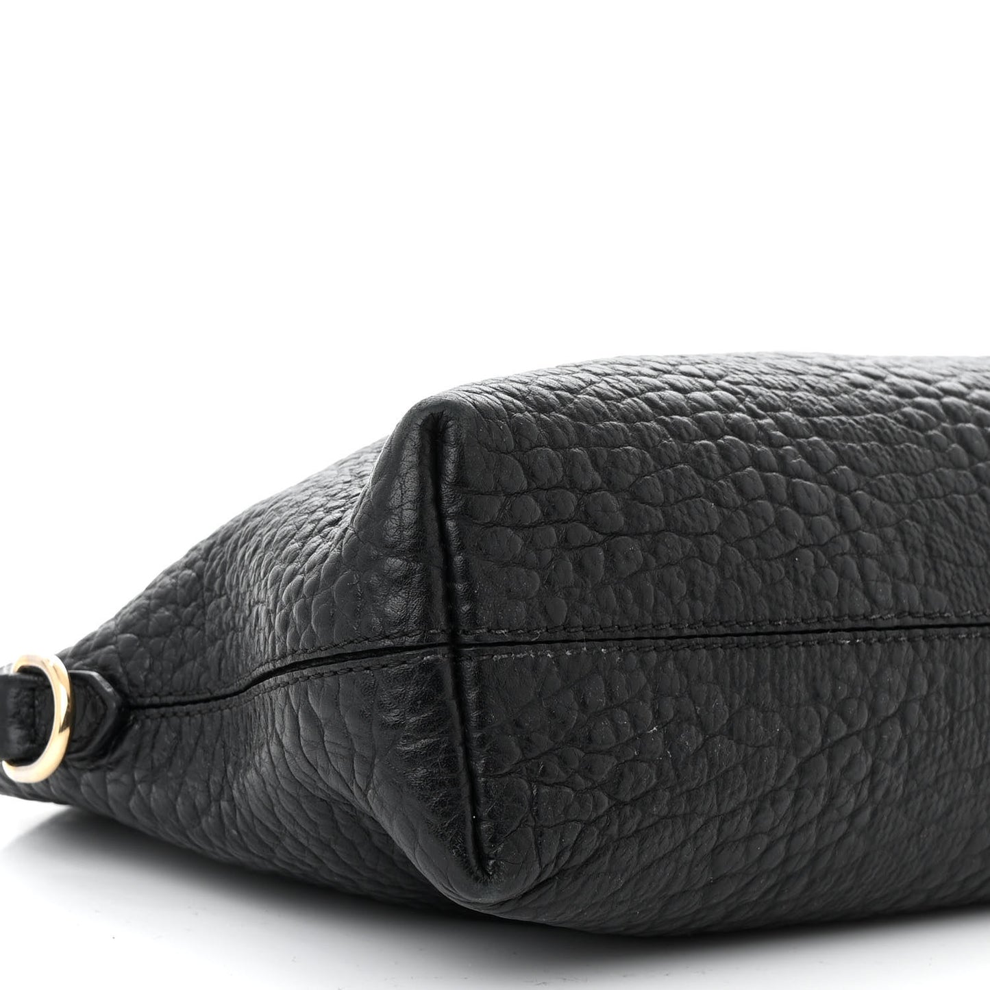 Signature Grain Calfskin Check Embossed Small Chichester Crossbody Clutch Bag Black