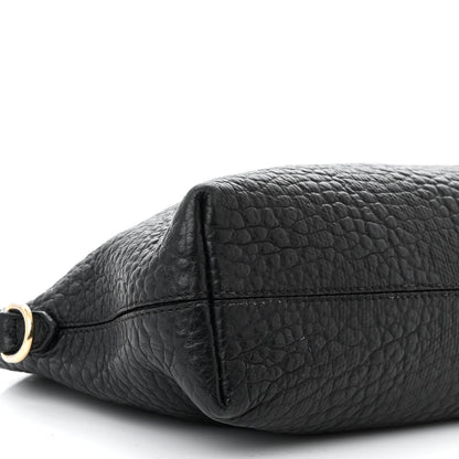 Burberry Signature Grain Calfskin Check Embossed Small Chichester Crossbody Clutch Bag Black 10 of 14