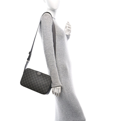 Gucci GG Supreme Monogram Textured Dollar Calfskin Ophidia Shoulder Bag Grey Black Graphite Grey 3 of 10