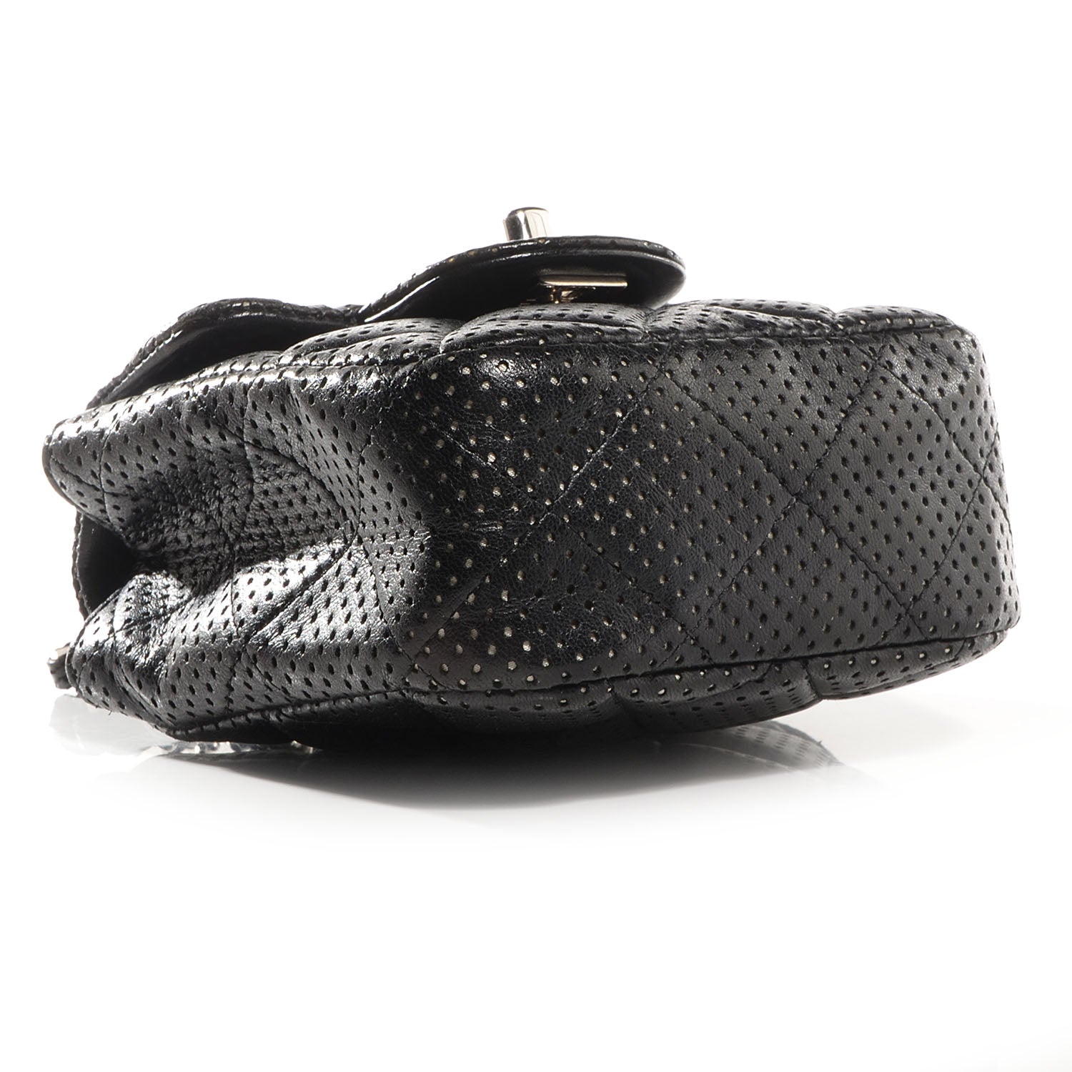 Chanel Lambskin Perforated Mini Flap Bag Black 4 of 8