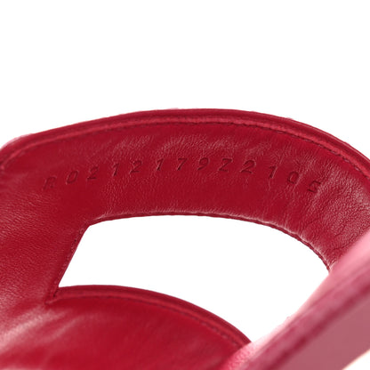 Hermes Lizard Oran Sandals 40 Fuchsia 8 of 9