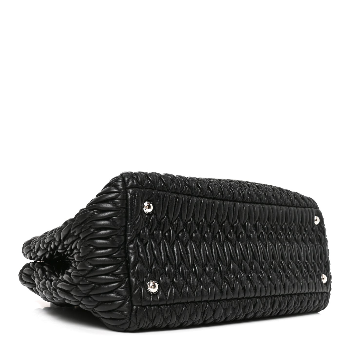 Nappa Matelasse Swarovski Crystal Tote Black