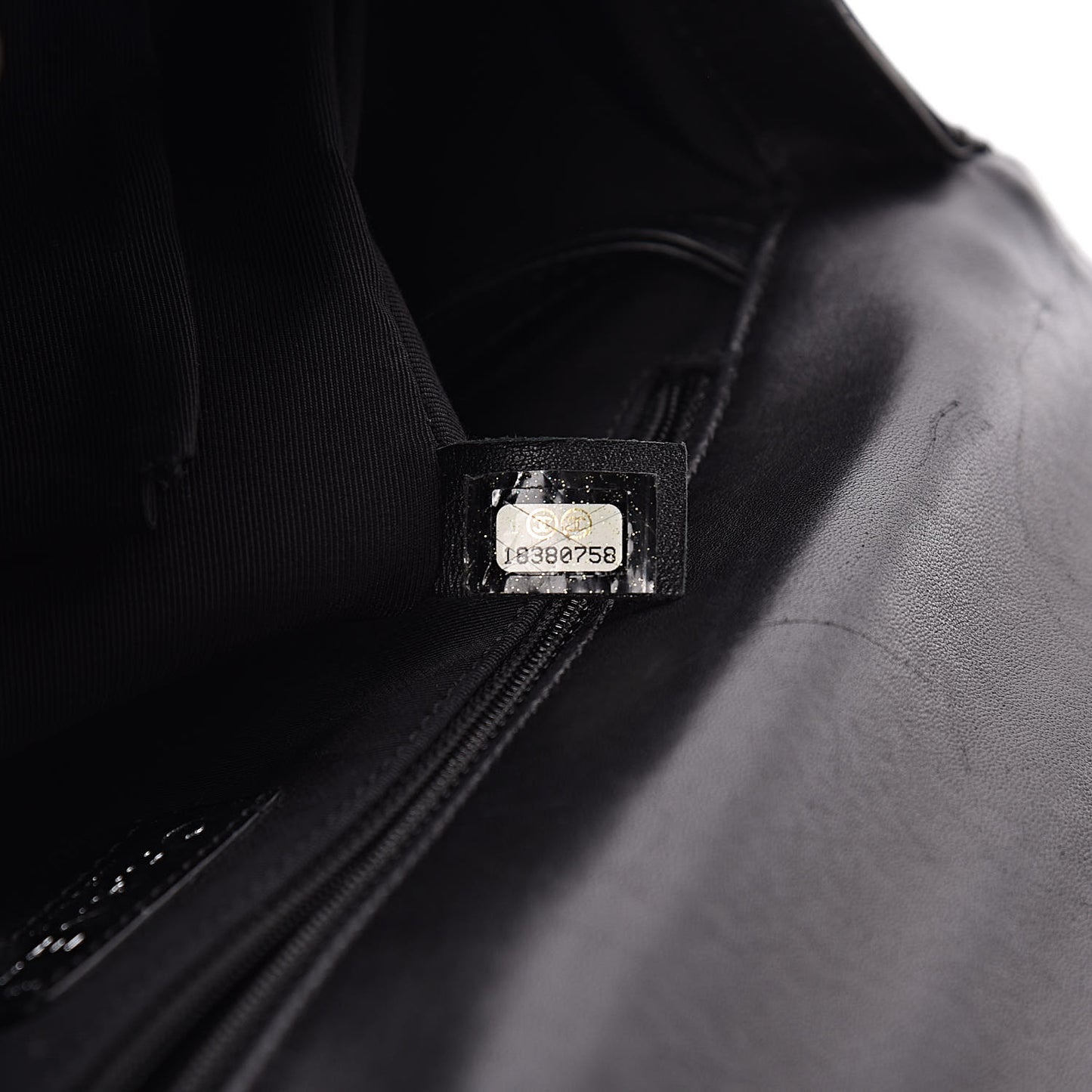 Lambskin Quilted Large Boy Flap Black