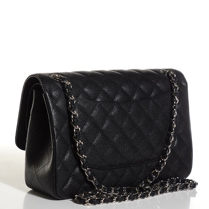 Chanel Caviar Quilted Jumbo Double Flap Black 3 of 7