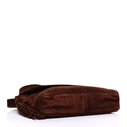 Chanel Suede CC Messenger Flap Bag Brown 4 of 10