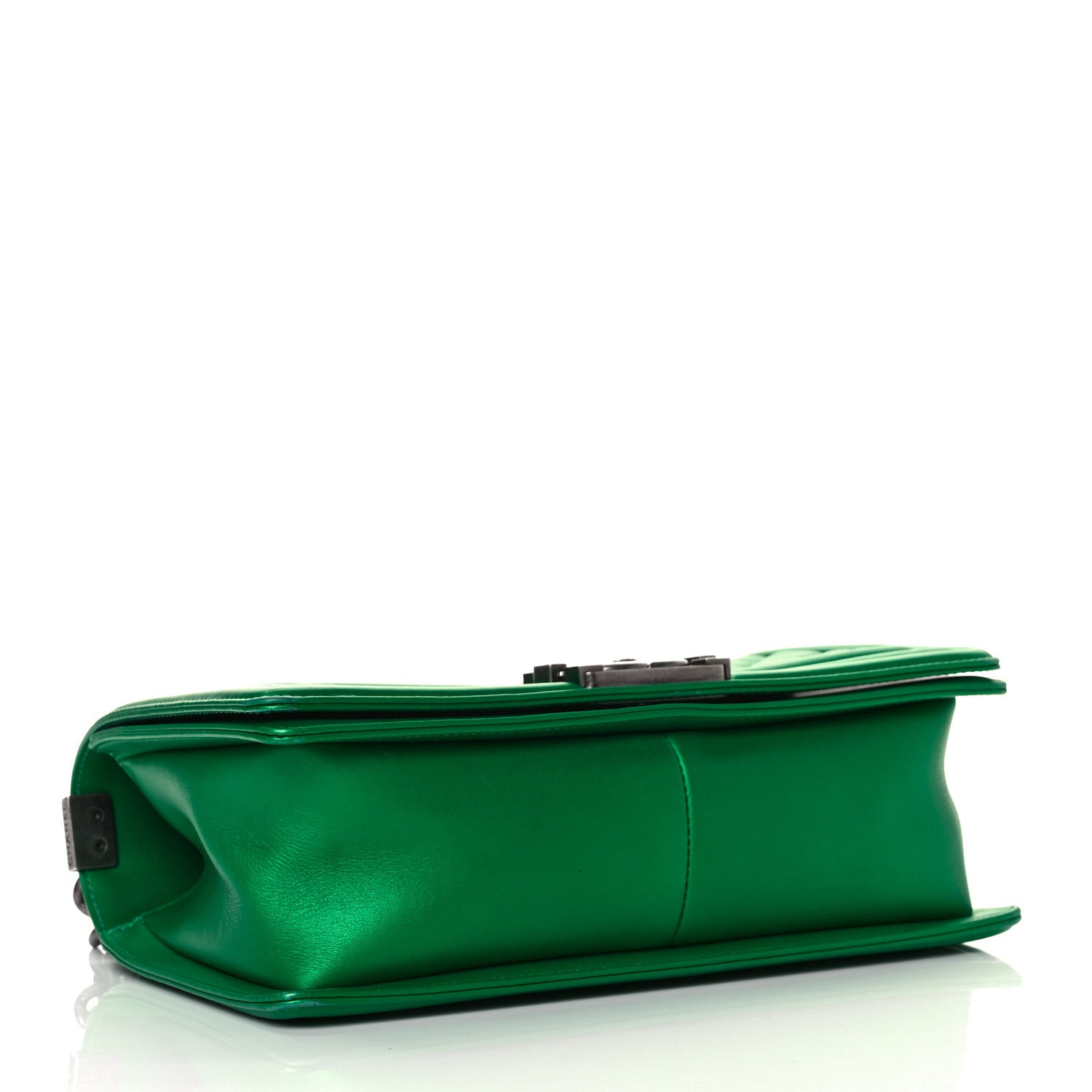 Chanel Metallic Calfskin Quilted Medium Boy Flap Green 7 of 21