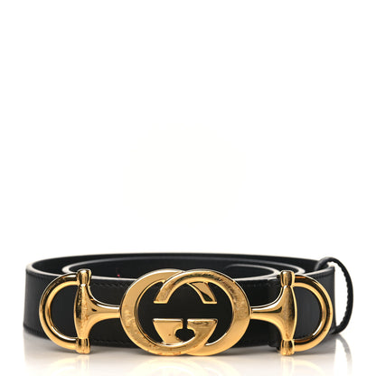 Gucci Calfskin Zumi 30mm Belt 80 32 Black 1 of 5