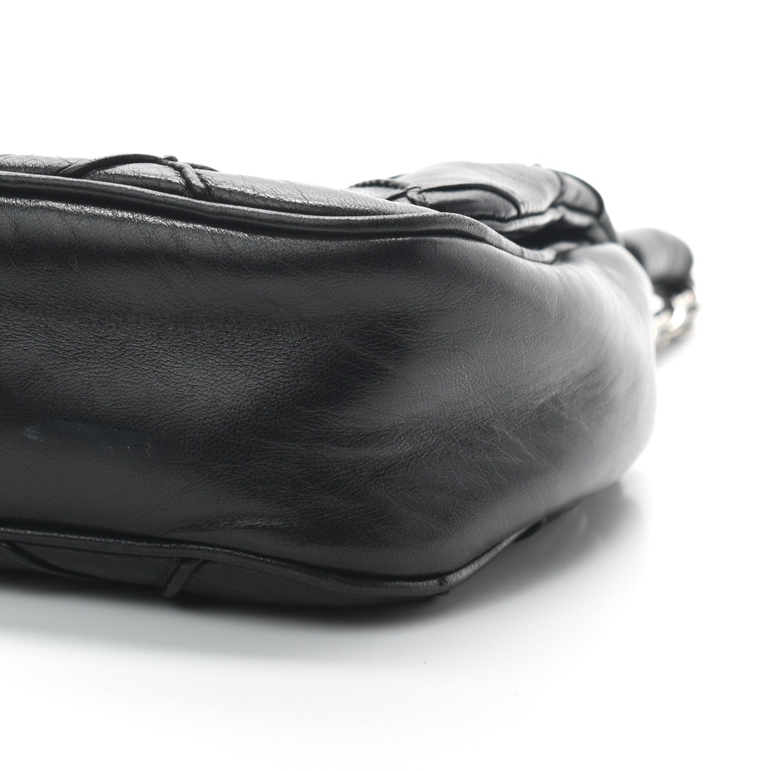 Chanel Lambskin Diamond Stitched CC Flap Shoulder Bag Black 24 of 26