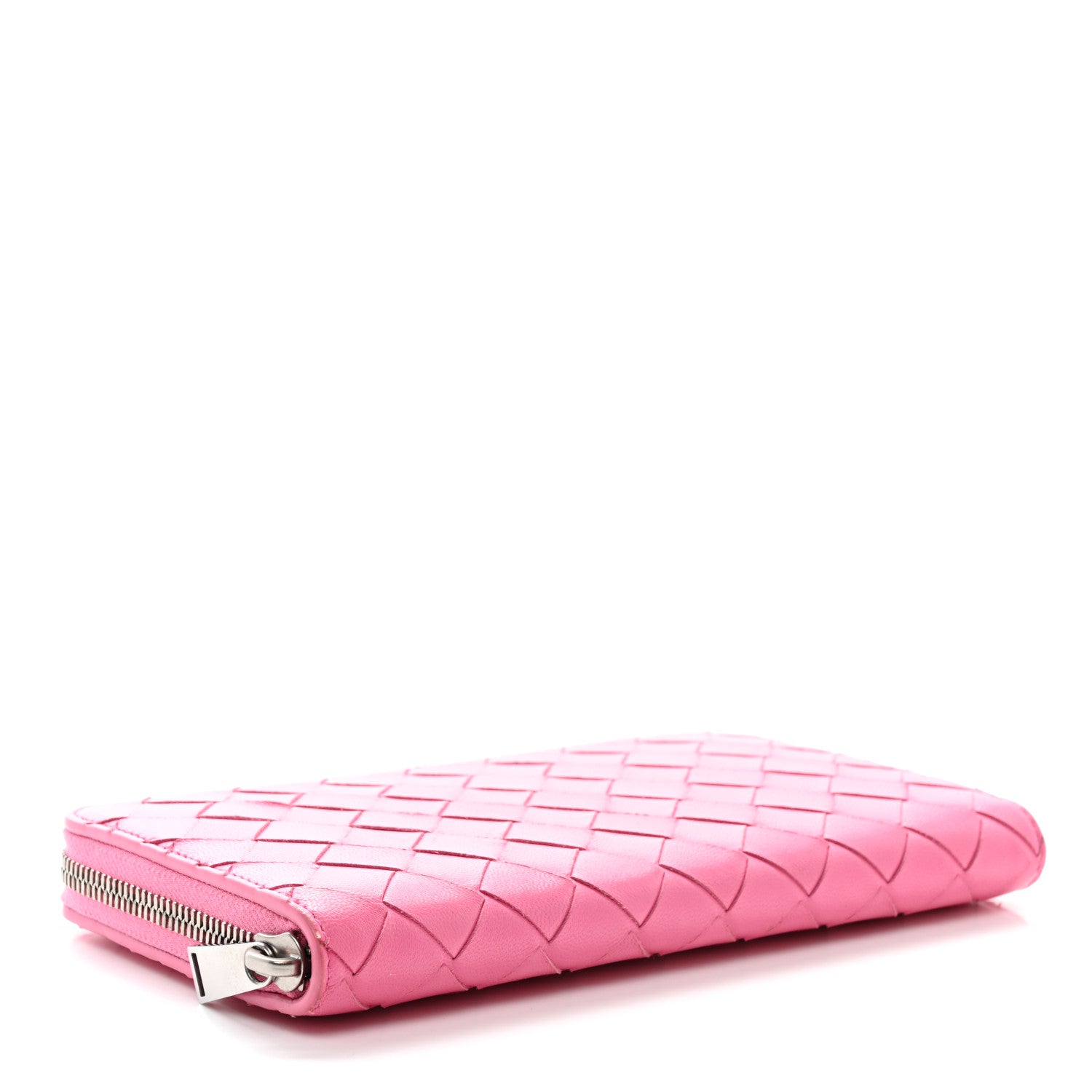 Bottega Veneta Nappa Intrecciato Zip Around Wallet Rosa Shock 4 of 9