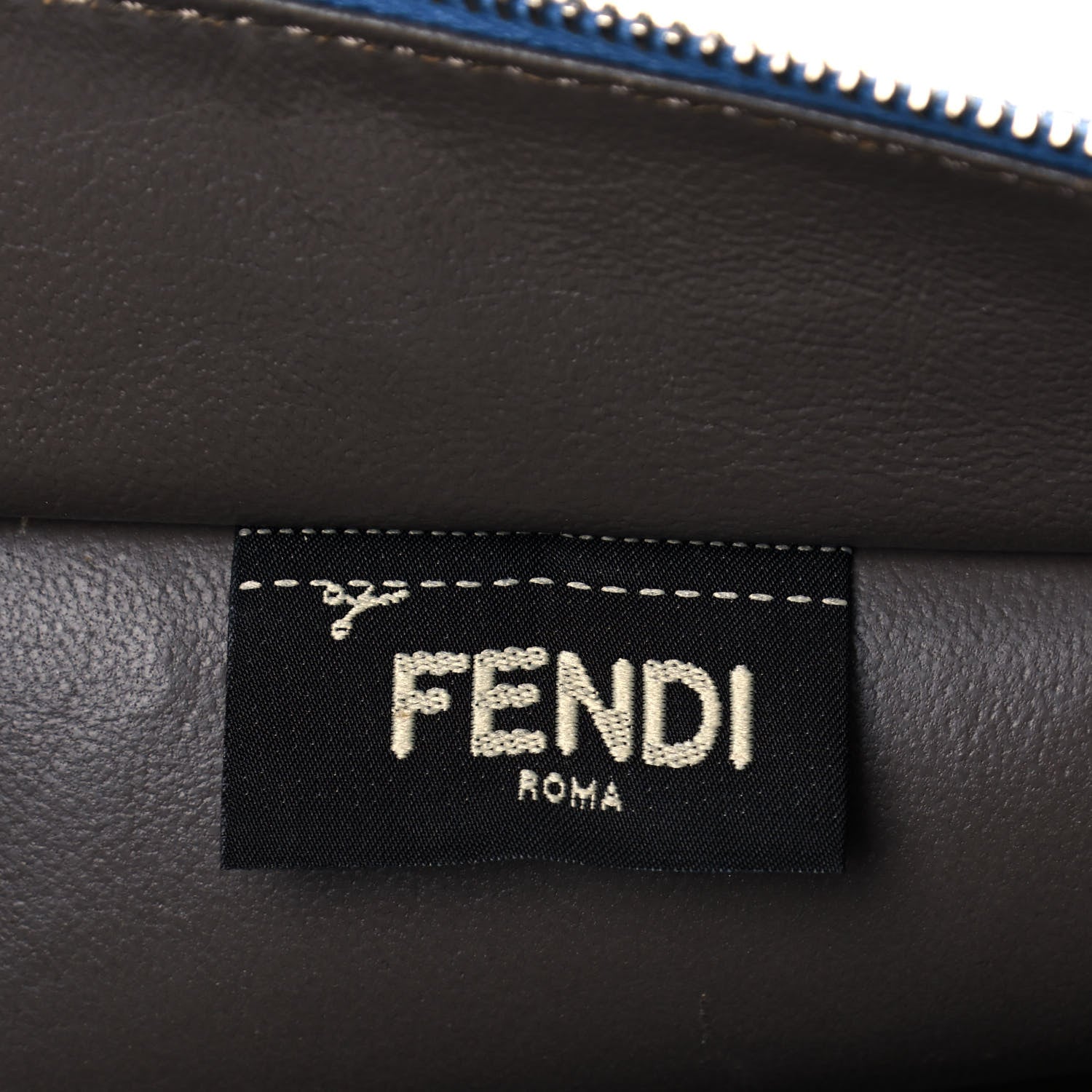 Fendi Vitello Dolce Croc Tail Petite 3Jours Tote Light Blue 7 of 16