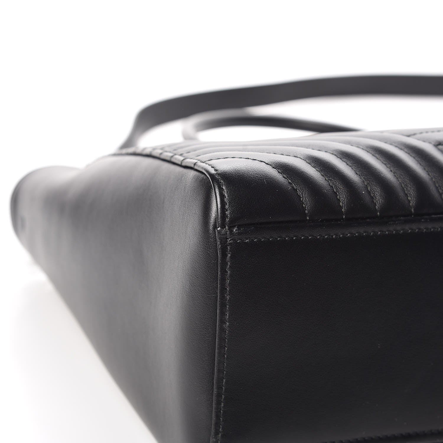 Prada Soft Calfskin Impunture Diagramme Tote Black 9 of 13
