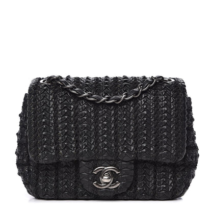 Chanel Lambskin Embroidered Mini Flap Black 1 of 12