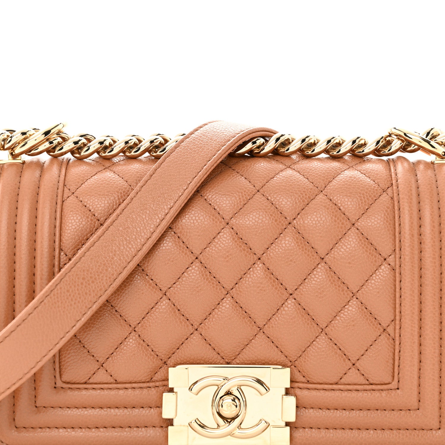Chanel Caviar Quilted Small Boy Flap Brown 8 of 13