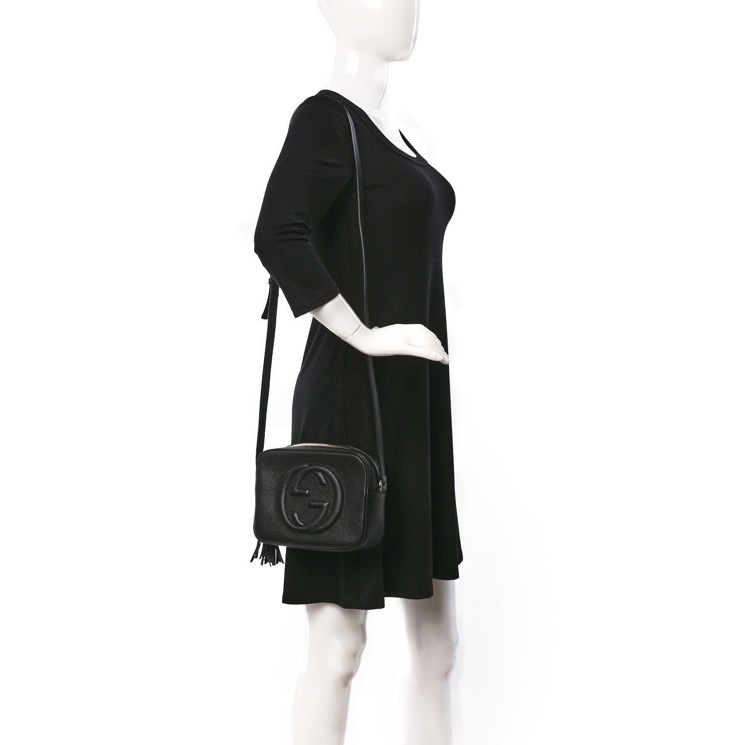 Gucci Pebbled Calfskin Small Soho Disco Bag Black 2 of 10