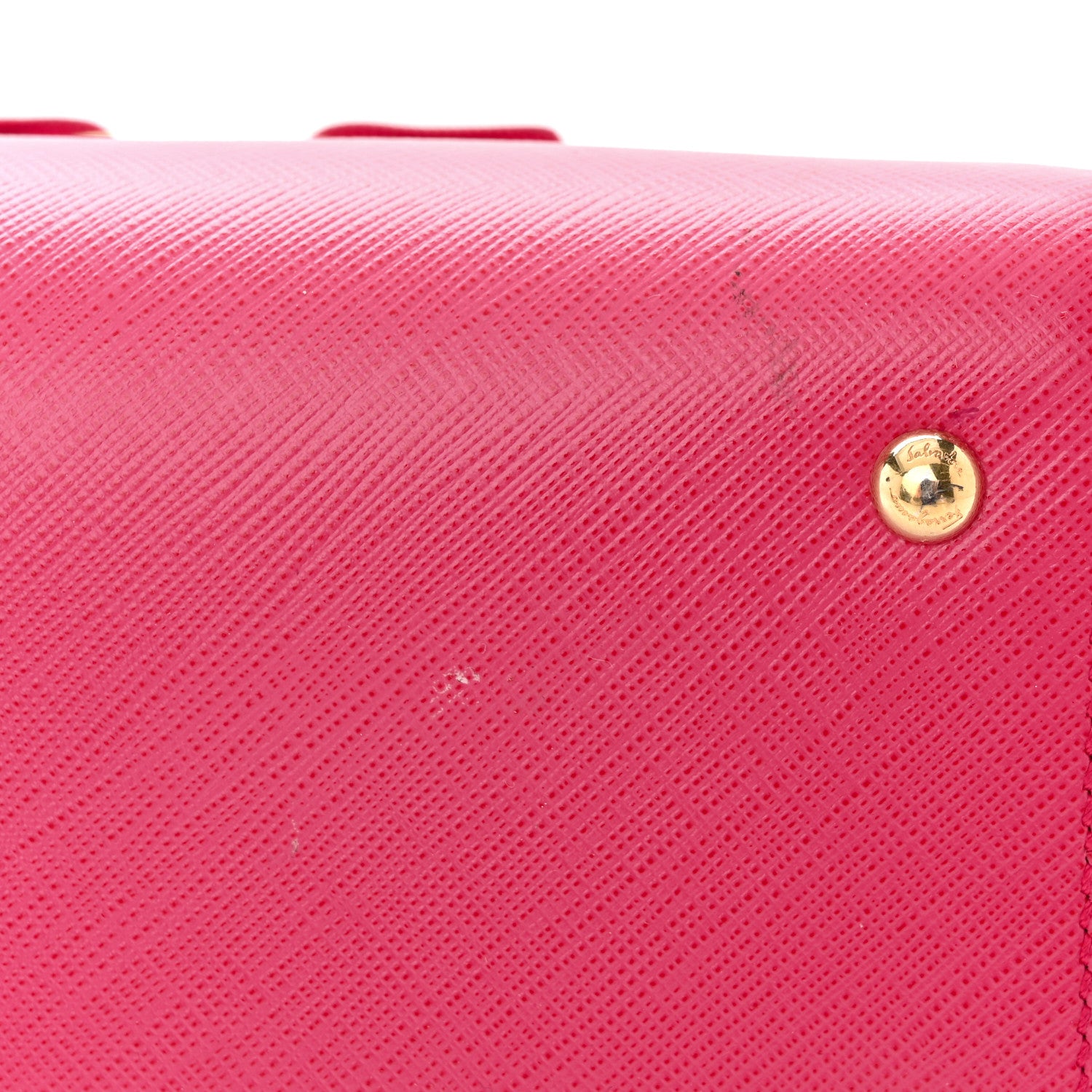 Salvatore Ferragamo Saffiano Carrie Shoulder Bag Pink 10 of 12