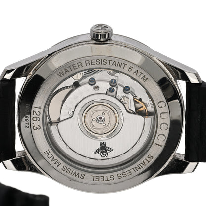 Gucci Stainless Steel Calfskin 40mm G-Timeless Charm Automatic Watch Black 4 of 4