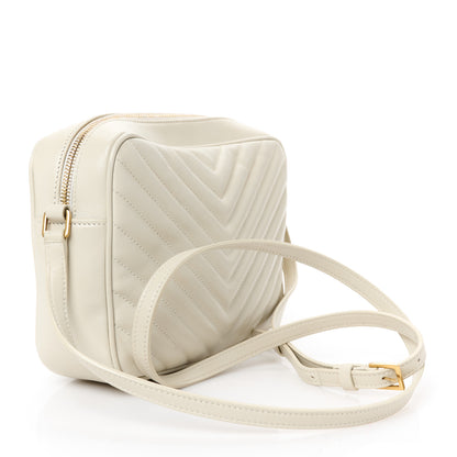 Saint Laurent Calfskin Matelasse Monogram Lou Camera Bag Blanc Vintage 3 of 10